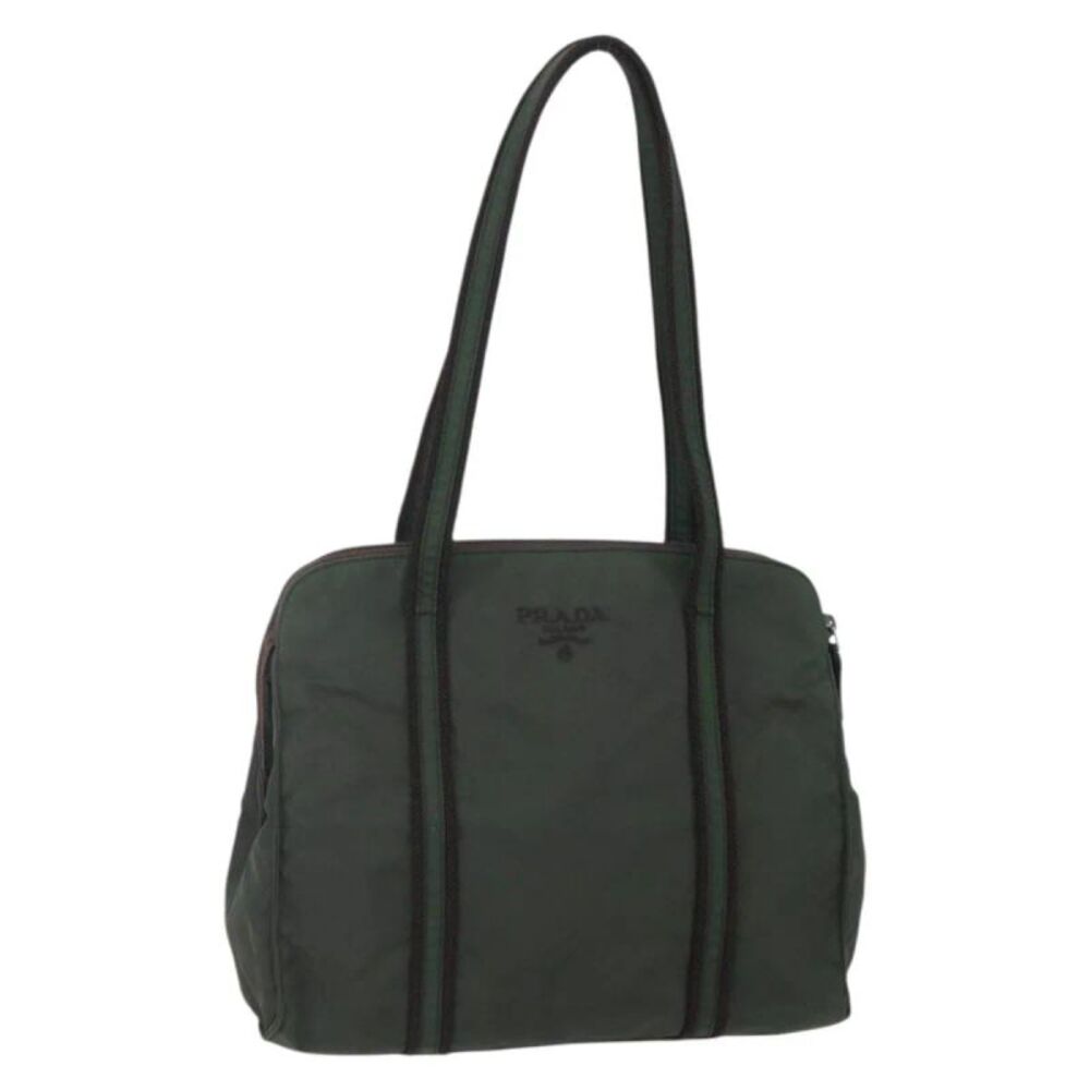 Prada Vintage Tote Tessuto Khaki Nylon Tote Bag Bag